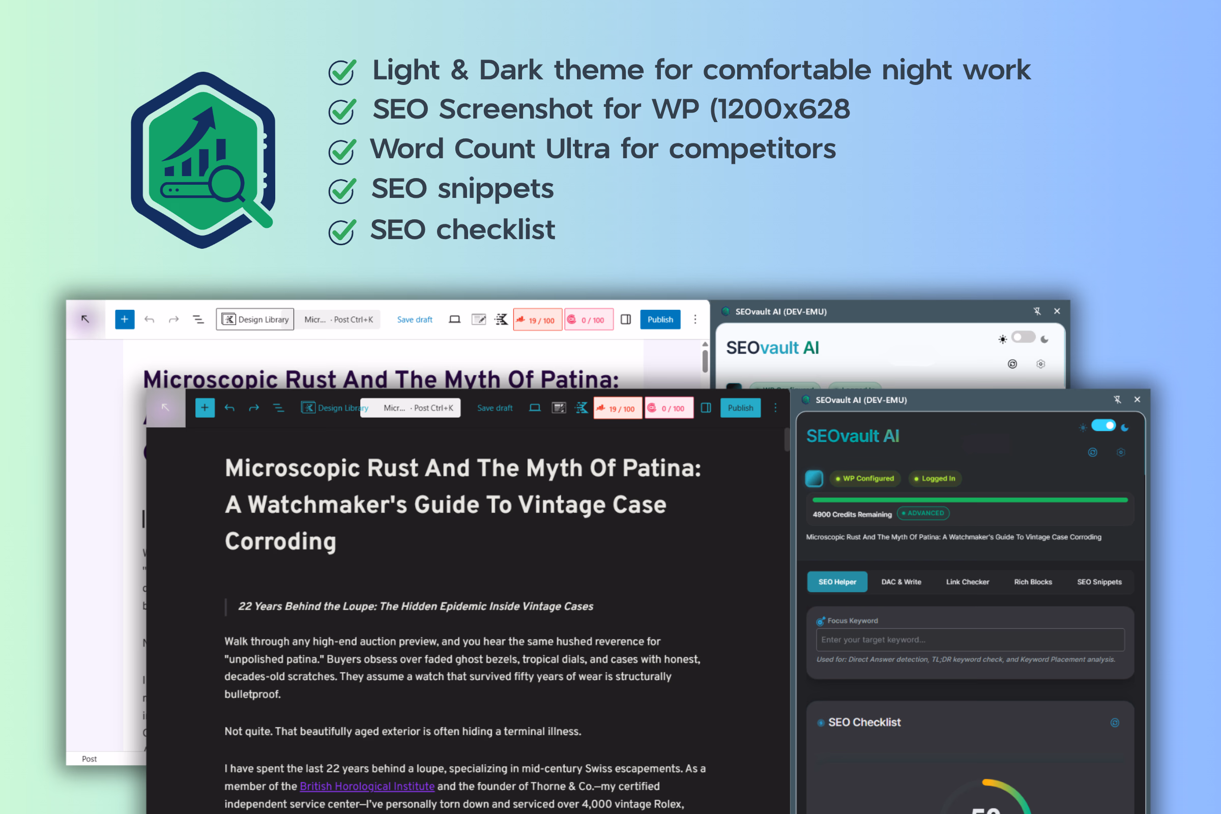 Extension dark and light theme